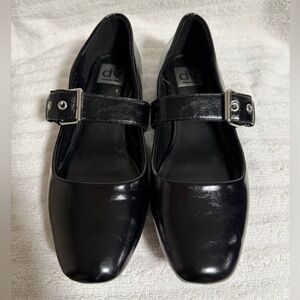 Dolce Vita Women's Black Mellie Mary Jane Buckle Flats 7.5